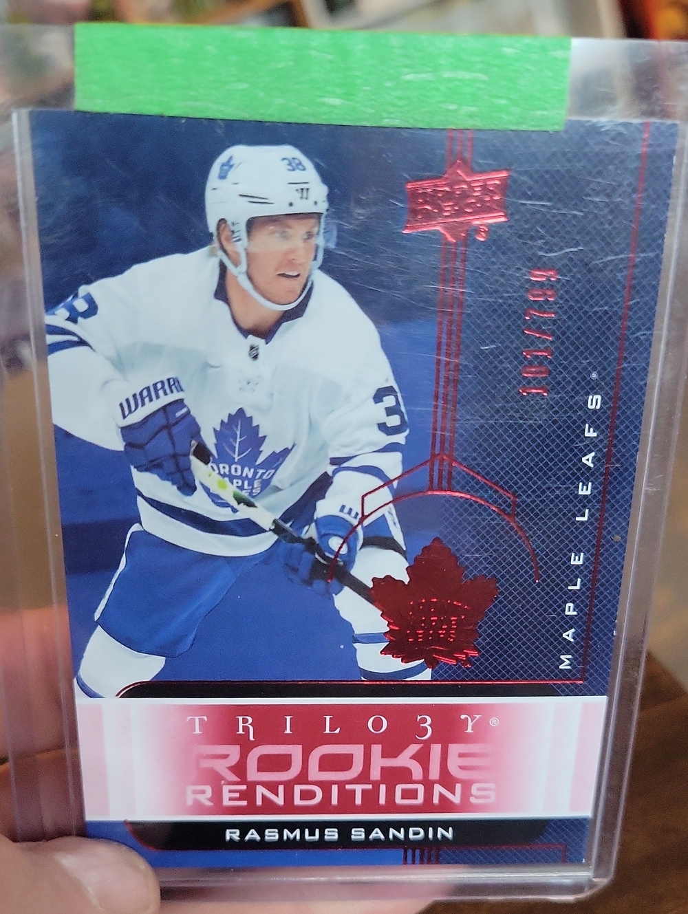 2019/20 Trilogy Rookie Renditions Rasmus Sandin - White/Blue